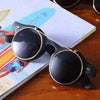 Classic Retro Vintage Round Flip Up Sunglasses For Unisex-SunglassesCraft