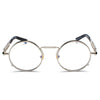 Buy Vintage fashion retro steampunk glasses round circle metal frame