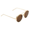 Retro Round Gold Brown Sunglasses For Men And Women-SunglassesCraft