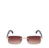 2021 Luxury Boundless Frame Avant-garde Retro Brand Design Sunglasses For Men And Women-SunglassesCraft