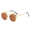 Retro Round Hollow Steampunk Sunglasses For Unisex-SunglassesCraft