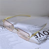 Rimless Rectangle Narrow Frame Sunglasses For Men And Women-SunglassesCraft