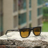 Eclipse Brown Retro Square Sunglasses For Men And Women-SunglassesCraft