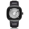 New Trendy Square Black Dial Black Belt Watch For Men-SunglassesCraft