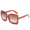 Gradient Luxury Square Oversized Sunglasses For  Women-SunglassesCraft