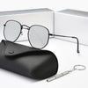 Designer Retro Polarized Luxury Classic Vintage Brand Metal Square High Quality Frame UV400 Gradient Sunglasses For Men on BraAnd Women-SunglassesCraft