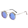 Vintage Retro Round Steampunk Sunglasses With Metal Frame-SunglassesCraft