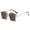 Classic Square Vintage Mirror Sunglasses With Metal Frame-SunglassesCraft