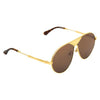 Round Brown And Gold Sunglasses For Men And Women-SunglassesCraft