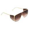 Square Shaded Dark Brown And Gold Sunglasses For Men And Women-SunglassesCraft