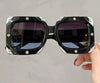 2020 Italian Big Frame Square Crystal Diamond Sunglasses For Unisex-SunglassesCraft