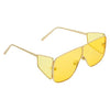 Square Yellow And Gold Sunglasses For Men And Women-SunglassesCraft