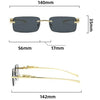 Rimless Rectangle Narrow Frame Sunglasses For Men And Women-SunglassesCraft