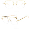 Square Glasses Frame Fashion Metal Eyewear Frame Men Women Optical - BRANDEDBABA