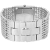 Trendy Silver Stainless Steel Diamond Bracelet Quartz Analog Wrist Watch For Women - SunglassesCraft