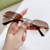 Vintage Designer Rimless Sunglasses For Unisex-SunglassesCraft