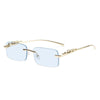 Retro Rimless Frame Sunglasses For Unisex-SunglassesCraft