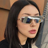 One Piece Mirror Square Sunglasses For Men And Women-SunglassesCraft