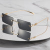 Retro Rimless Fashion Sunglasses For Unisex-SunglassesCraft