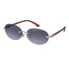 Trendy Brand Designer Round Frame Luxury Diamond Studded Rimless Sunglasses For Unisex-SunglassesCraft