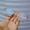 Retro Round Gold Transparent Sunglasses For Men And Women-SunglassesCraft