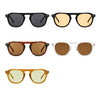 Vintage Round Sun Flat Top Rivet Style Retro Small Frame sunglasses For Men And Women-SunglassesCraft