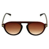 Round Shaded Brown And Brown Sunglasses For Men And Women-SunglassesCraft
