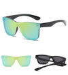 New Fashion One Piece Trendy Reflective Frameless Eyeglasses For Mnen And Women-SunglassesCraft