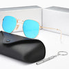Designer Retro Polarized Luxury Classic Vintage Brand Metal Square High Quality Frame UV400 Gradient Sunglasses For Men on BraAnd Women-SunglassesCraft