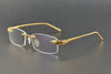 Rimless Clear Lens Sunglasses For Unisex-SunglassesCraft