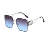 2021 Oversized Rimless Fashion Square Designer Frame Sunglasses For Unisex-SunglassesCraft