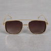 Metal Frame Gold Brown Sunglasses For Men And Women-SunglassesCraft