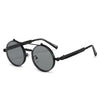 Designer Vintage Steampunk Retro Round Metal Frame Sunglasses For Unisex-SunglassesCraft