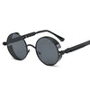 Steampunk Retro Fashion Round Metal Brand Designer Sunglasses For Unisex-SunglassesCraft