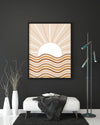 Abstract Art Sun Rising Painting Frame for Wall Decor- SunglassesCraft