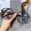 Retro Fashion Metal Frame Clear Lens Sunglasses For Unisex-SunglassesCraft