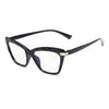 Popular Retro Cat Eye Fashion Ultralight Multi-cut Crystal Clear Lens Eyeglasses Spectacle Frame For Men And Women