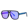 Trending Retro Fashion Square Frame Mirror Lens Unique Shades UV400 Protection Gradient Sunglasses For Men And Women-SunglassesCraft