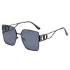 New Rivet Oversized Square Frame Vintage Gradient Sunglasses For Unisex-SunglassesCraft
