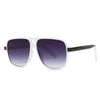 Trending Retro Fashion Square Frame Mirror Lens Unique Shades UV400 Protection Gradient Sunglasses For Men And Women-SunglassesCraft