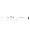 Titanium Alloy Rimless Glasses Frame Male Square Ultralight Man Frameless
