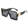 Oversized One Piece Black Gradient Square Sunglasses For Men And Women-SunglassesCraft