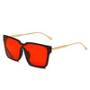 Classic Big Square Metal Frame Sunglasses For Men And Women-SunglassesCraft