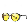 Trendy Vintage Steampunk Brand Retro Fashion Designer Goggles Round Flip Frame Sunglasses For Men And Women-SunglassesCraft
