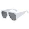 Trend Brand Flat Top Luxury Oversized Black Big Frame Pilot Sunglasses For Men And Women-SunglassesCraft