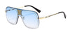 New Rimless Luxury Brand Metal Oversized Square Fashion Designer Sunglasses For Men And Women-SunglassesCraft