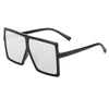 2021 NEW Fashion Square Luxury Brand Big Black Mirror Sunglasses For Men And Women-SunglassesCraft