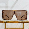Trendy Oversized Retro Fashion Classic Wide Mirror Sunglasses For Unisex-SunglassesCraft