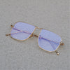 Classic Square Gold Clear Sunglasses For Men And Women-SunglassesCraft