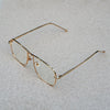 Classic Square Gold Clear Sunglasses For Men And Women-SunglassesCraft